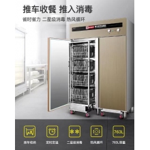 德玛仕（DEMASHI）商用消毒柜 双开门高温热风循环二星级 厨房不锈钢立式 饭店用消毒碗柜 XDR910F-2A推车款